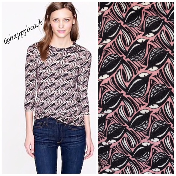 J. Crew Sweaters - J Crew Tippi sweater tipsy love birds Merino wool